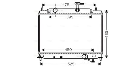 Радіатор охолодження HYUNDAI ACCENT, AVA COOLING (HY2170), серія ProCool