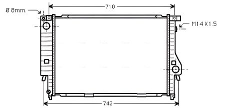 Радіатор охолодження для BMW 8, AVA COOLING (BW2164) Радіатор охолодження для BMW 8, AVA COOLING (BW2164)