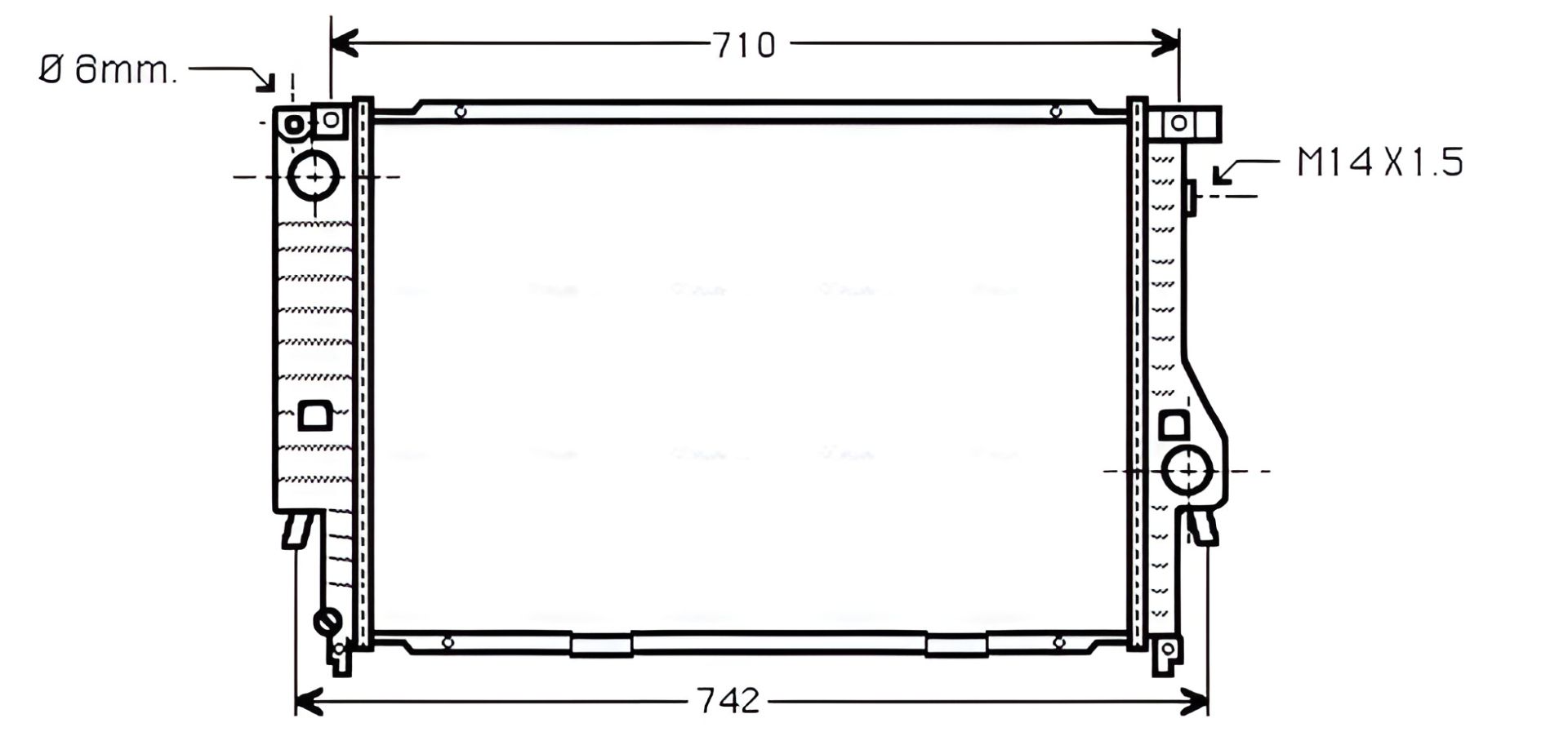 Радіатор охолодження для BMW 8, AVA COOLING (BW2164) Радіатор охолодження для BMW 8, AVA COOLING (BW2164)