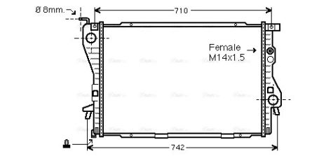 Радіатор охолодження BMW 5, AVA COOLING (BW2202) Радіатор охолодження BMW 5, AVA COOLING (BW2202)