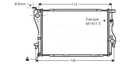 Охолоджувальний радіатор BMW 5, AVA COOLING (BW2202) Охолоджувальний радіатор BMW 5, AVA COOLING (BW2202)