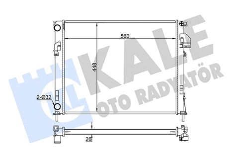 Радіатор охолодження NISSAN PRIMASTAR, RENAULT TRAFIC, KALE OTO RADYATOR (351035) Радіатор охолодження NISSAN PRIMASTAR, RENAULT TRAFIC, KALE OTO RADYATOR (351035)