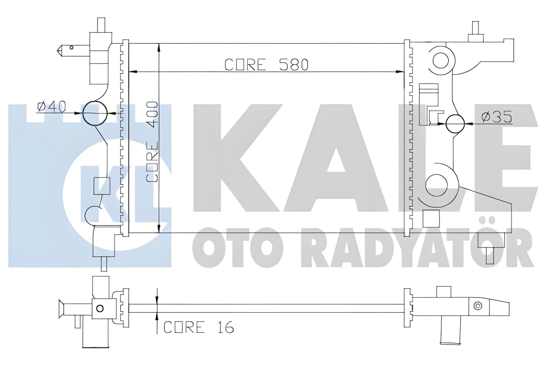 Радіатор охолодження для CHEVROLET CRUZE, VAUXHALL ASTRA від KALE OTO RADYATOR (355200) Радіатор охолодження для CHEVROLET CRUZE, VAUXHALL ASTRA від KALE OTO RADYATOR (355200)
