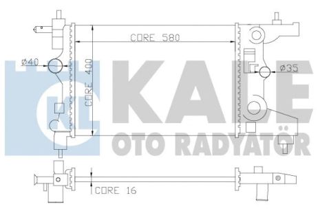 Радіатор охолодження CHEVROLET CRUZE, VAUXHALL ASTRA, KALE OTO RADYATOR (355200) Радіатор охолодження CHEVROLET CRUZE, VAUXHALL ASTRA, KALE OTO RADYATOR (355200)