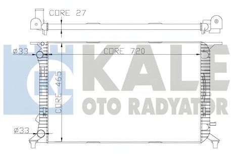 Радіатор охолодження для AUDI Q5, KALE OTO RADYATOR (342340) Радіатор охолодження для AUDI Q5, KALE OTO RADYATOR (342340)