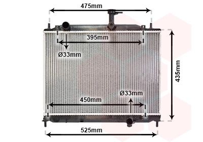 Радіатор охолодження HYUNDAI ACCENT, Van Wezel (82002170) Радіатор охолодження HYUNDAI ACCENT, Van Wezel (82002170)