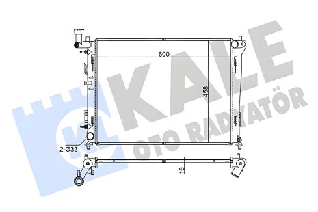 Радиатор охлаждения KIA PRO, KALE OTO RADYATOR (модель 345930)