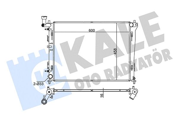 Радіатор охолодження KIA PRO, KALE OTO RADYATOR (345930) Радіатор охолодження KIA PRO, KALE OTO RADYATOR (345930)