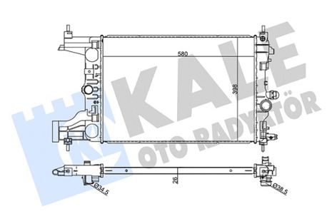 Радіатор охолодження VAUXHALL ASTRA, OPEL ASTRA, KALE OTO RADYATOR (354985) Радіатор охолодження VAUXHALL ASTRA, OPEL ASTRA, KALE OTO RADYATOR (354985)