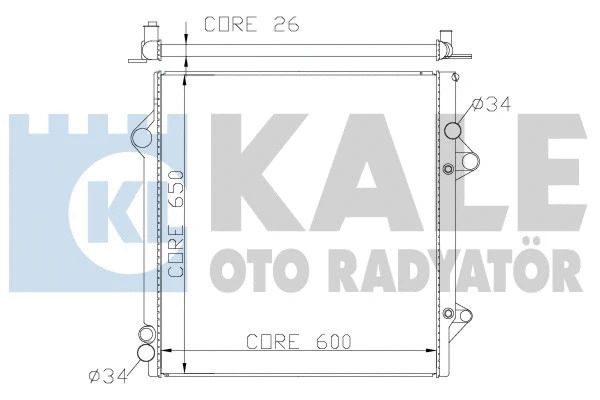Радіатор охолодження TOYOTA LAND, KALE OTO RADYATOR (342180) Радіатор охолодження TOYOTA LAND, KALE OTO RADYATOR (342180)