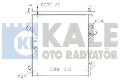 Радіатор охолодження для TOYOTA LAND, KALE OTO RADYATOR (342180) Радіатор охолодження для TOYOTA LAND, KALE OTO RADYATOR (342180)