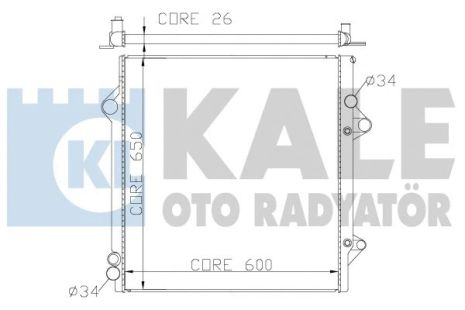 Радіатор охолодження TOYOTA LAND, KALE OTO RADYATOR (342180) Радіатор охолодження TOYOTA LAND, KALE OTO RADYATOR (342180)