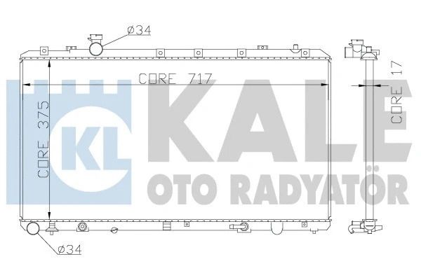 Радіатор охолодження FIAT SEDICI, SUZUKI SX4, KALE OTO RADYATOR (342120) Радіатор охолодження FIAT SEDICI, SUZUKI SX4, KALE OTO RADYATOR (342120)