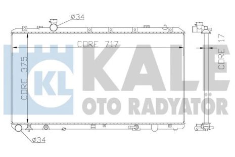 Радіатор охолодження FIAT SEDICI, SUZUKI SX4, KALE OTO RADYATOR (342120) Радіатор охолодження FIAT SEDICI, SUZUKI SX4, KALE OTO RADYATOR (342120)