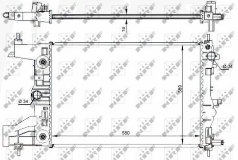Радіатор охолодження CHEVROLET CRUZE, NRF (59144) Радіатор охолодження CHEVROLET CRUZE, NRF (59144)