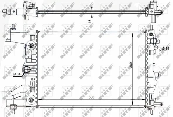 Радіатор охолодження CHEVROLET CRUZE, NRF (59144) Радіатор охолодження CHEVROLET CRUZE, NRF (59144)