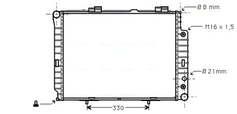 Охолоджувальний радіатор для MERCEDES-BENZ E-CLASS, AVA COOLING (MSA2214)