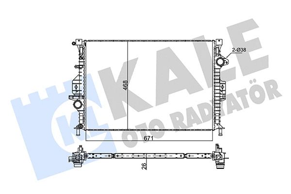 Радіатор охолодження VOLVO V40, FORD S-MAX, KALE OTO RADYATOR (346120) Радіатор охолодження VOLVO V40, FORD S-MAX, KALE OTO RADYATOR (346120)