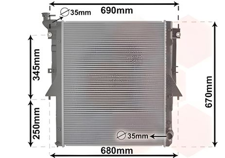 Радиатор для охлаждения FIAT FULLBACK, MITSUBISHI L200, Van Wezel (32012705)