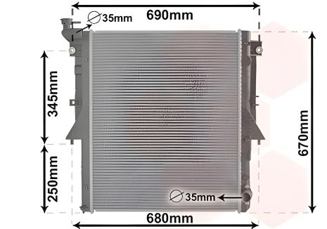 Радиатор для охлаждения FIAT FULLBACK, MITSUBISHI L200, Van Wezel (32012705)