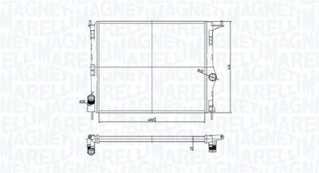 Радіатор охолодження RENAULT LOGAN, DACIA SANDERO, MAGNETI MARELLI (350213165900) Радіатор охолодження RENAULT LOGAN, DACIA SANDERO, MAGNETI MARELLI (350213165900)