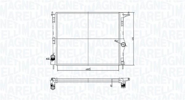Радіатор охолодження RENAULT LOGAN, DACIA SANDERO, MAGNETI MARELLI (350213165900) Радіатор охолодження RENAULT LOGAN, DACIA SANDERO, MAGNETI MARELLI (350213165900)