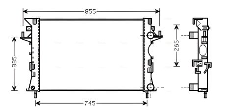 Охолоджуючий радіатор для RENAULT ESPACE, AVA (RTA2290) Охолоджуючий радіатор для RENAULT ESPACE, AVA (RTA2290)