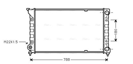 Радіатор охолодження VW PASSAT, AVA COOLING (VN2066) Радіатор охолодження VW PASSAT, AVA COOLING (VN2066)