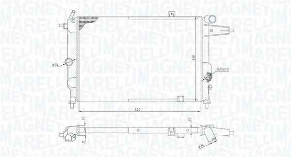 Радиатор охлаждения VAUXHALL CAVALIER, OPEL VECTRA, MAGNETI MARELLI (350213189800) Радиатор охлаждения VAUXHALL CAVALIER, OPEL VECTRA, MAGNETI MARELLI (350213189800)