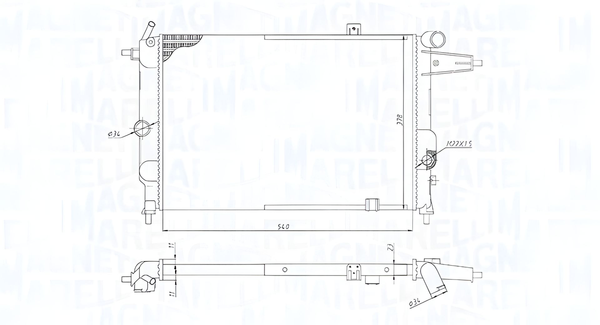 Радиатор для охлаждения VAUXHALL CAVALIER, OPEL VECTRA, MAGNETI MARELLI (350213189800) Радиатор для охлаждения VAUXHALL CAVALIER, OPEL VECTRA, MAGNETI MARELLI (350213189800)