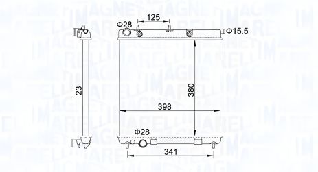 MAGNETI MARELLI радіатор охолодження DS DS, PEUGEOT 2008 (350213153700)