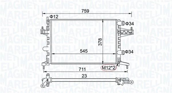 Радіатор охолодження OPEL CORSA, VAUXHALL CORSAVAN, MAGNETI MARELLI (350213829000) Радіатор охолодження OPEL CORSA, VAUXHALL CORSAVAN, MAGNETI MARELLI (350213829000)