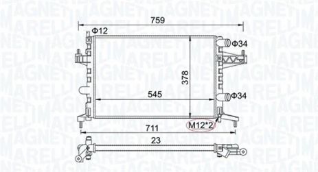 Радиатор охлаждения OPEL CORSA, VAUXHALL CORSAVAN, MAGNETI MARELLI (350213829000) Радиатор охлаждения OPEL CORSA, VAUXHALL CORSAVAN, MAGNETI MARELLI (350213829000)