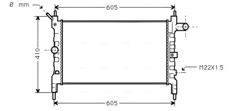 Охлаждающий радиатор VAUXHALL ASTRAVAN, OPEL ASTRA, AVA COOLING (OLA2023)