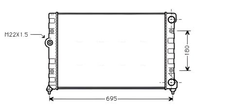 Радиатор охлаждения для SEAT CORDOBA, VW GOLF, AVA COOLING (VN2109)