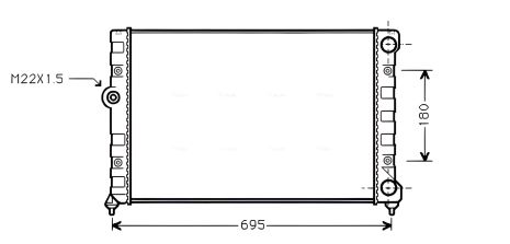 Охолоджувальний радіатор SEAT CORDOBA, VW GOLF, AVA COOLING (VN2109) Охолоджувальний радіатор SEAT CORDOBA, VW GOLF, AVA COOLING (VN2109)