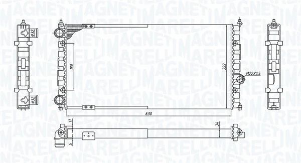 Радіатор охолодження VW CADDY, SEAT IBIZA, MAGNETI MARELLI (350213187800) Радіатор охолодження VW CADDY, SEAT IBIZA, MAGNETI MARELLI (350213187800)