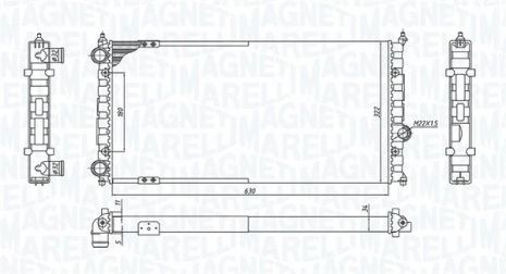 Радіатор охолодження VW CADDY, SEAT IBIZA, MAGNETI MARELLI (350213187800) Радіатор охолодження VW CADDY, SEAT IBIZA, MAGNETI MARELLI (350213187800)