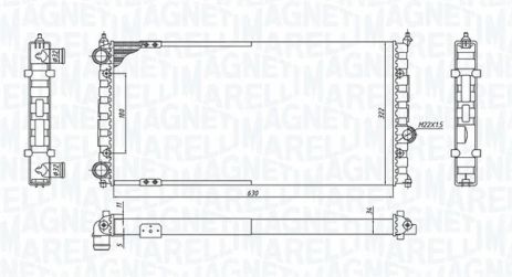 Радіатор охолодження VW CADDY, SEAT IBIZA, MAGNETI MARELLI (350213187800) Радіатор охолодження VW CADDY, SEAT IBIZA, MAGNETI MARELLI (350213187800)