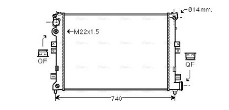 Радиатор охлаждения LANCIA ZETA, FIAT SCUDO, AVA COOLING (CNA2089) Радиатор охлаждения LANCIA ZETA, FIAT SCUDO, AVA COOLING (CNA2089)