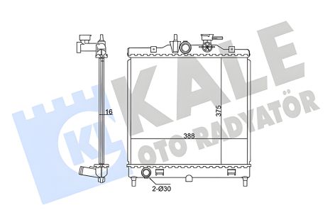 Охлаждающий радиатор для KIA PICANTO, KALE OTO RADYATOR (347860)