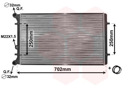Радиатор охлаждения SEAT LEON, VW BORA, Van Wezel (03002155)