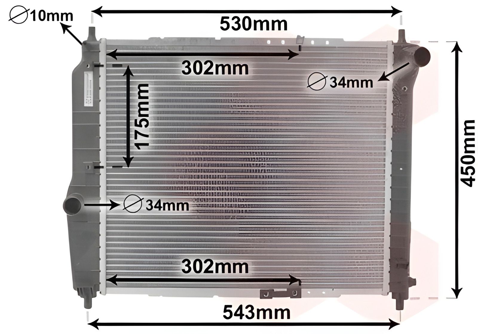 Охолоджувальний радіатор DAEWOO KALOS, CHEVROLET AVEO, VAN WEZEL (81002066) Охолоджувальний радіатор DAEWOO KALOS, CHEVROLET AVEO, VAN WEZEL (81002066)