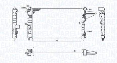 Радіатор охолодження VAUXHALL CAVALIER, OPEL VECTRA, MAGNETI MARELLI (350213189100) Радіатор охолодження VAUXHALL CAVALIER, OPEL VECTRA, MAGNETI MARELLI (350213189100)
