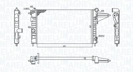Радіатор охолодження VAUXHALL CAVALIER, OPEL VECTRA, MAGNETI MARELLI (350213189100) Радіатор охолодження VAUXHALL CAVALIER, OPEL VECTRA, MAGNETI MARELLI (350213189100)