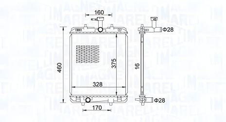 Охолоджувальний радіатор TOYOTA AYGO, PEUGEOT 108, MAGNETI MARELLI (350213151500) Охолоджувальний радіатор TOYOTA AYGO, PEUGEOT 108, MAGNETI MARELLI (350213151500)