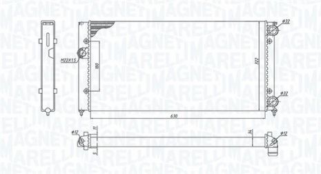 Радіатор охолодження SEAT CORDOBA, VW GOLF, MAGNETI MARELLI (350213185300) Радіатор охолодження SEAT CORDOBA, VW GOLF, MAGNETI MARELLI (350213185300)