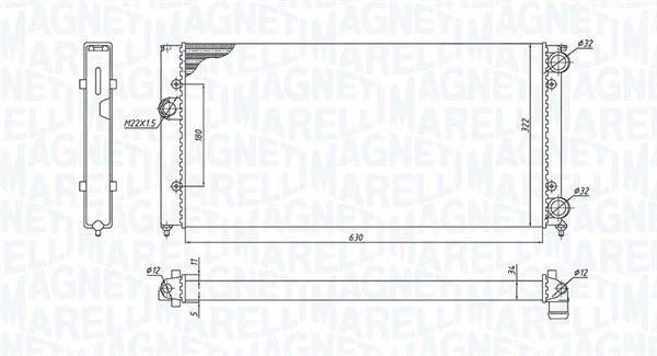 Радіатор охолодження SEAT CORDOBA, VW GOLF, MAGNETI MARELLI (350213185300) Радіатор охолодження SEAT CORDOBA, VW GOLF, MAGNETI MARELLI (350213185300)