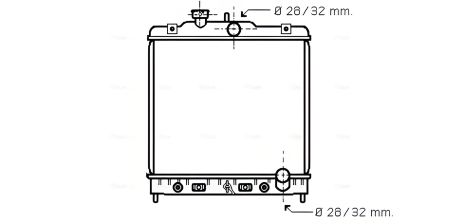 Радіатор охолодження для MG MG, ROVER 400, AVA COOLING (HD2122)