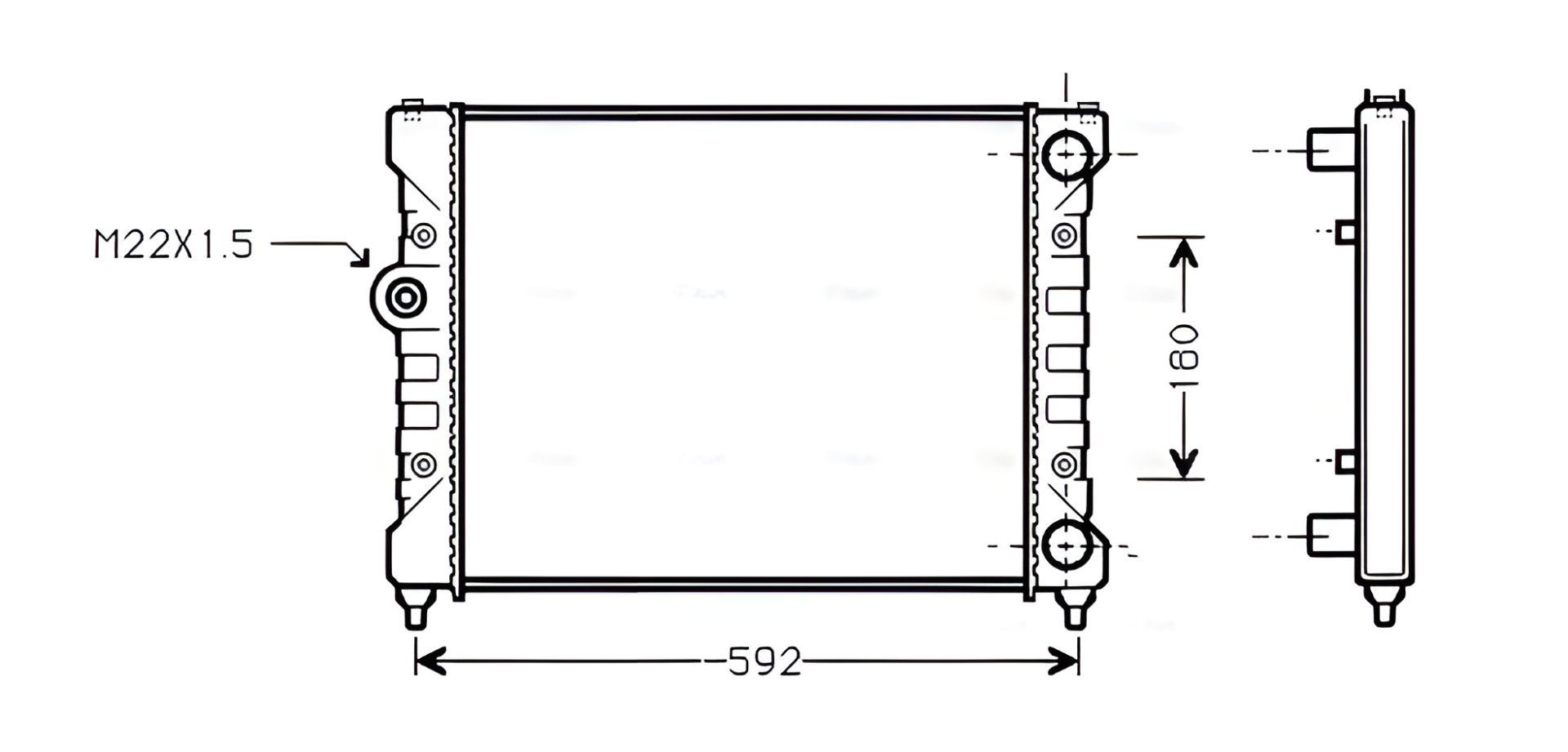 Радіатор охолодження для VW CADDY, SEAT IBIZA, AVA COOLING (STA2024) Радіатор охолодження для VW CADDY, SEAT IBIZA, AVA COOLING (STA2024)